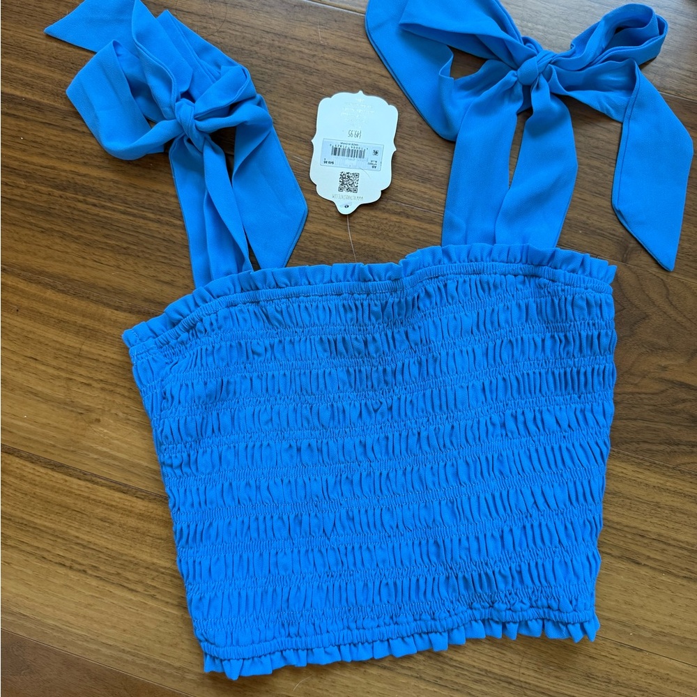 NEW WITH TAG ALTAR’D STATE CROPPED TOP WITH TIE STRAPS SIZE SMALL